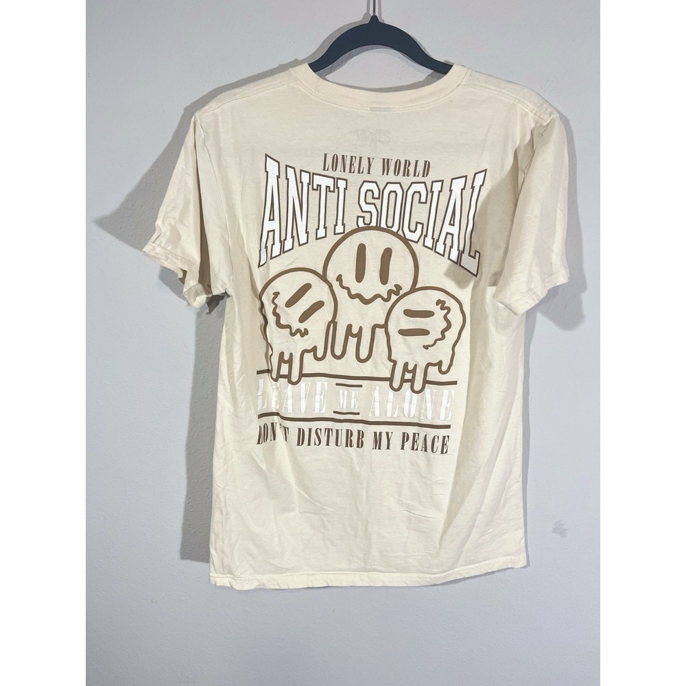 Eighty Eight Brand T-Shirt Mens Size M Lonely Times Anti-Social Club Smiley Face